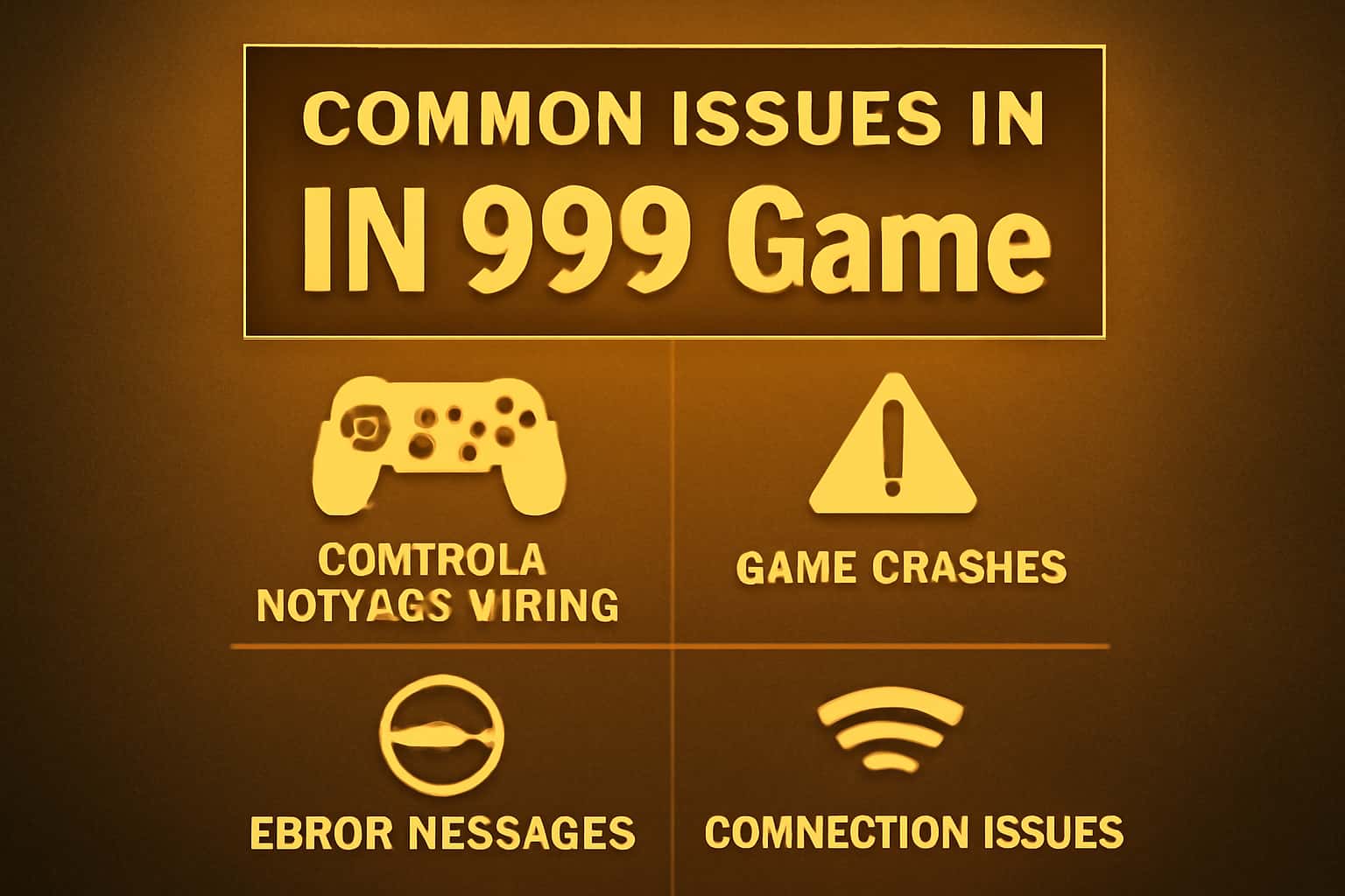 A visual representation of common issues faced while playing IN 999 Game.