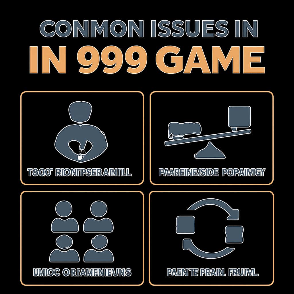 An educational diagram on common issues in IN 999 Game.