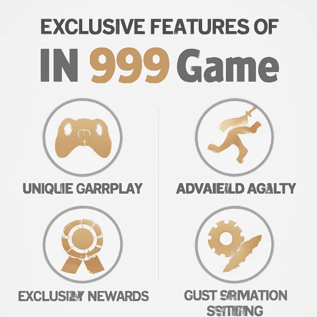 Illustration demonstrating exclusive features of IN 999 Game.