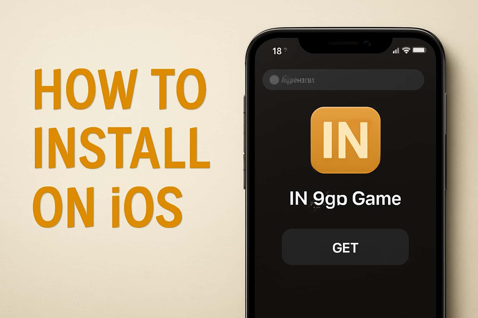 Illustration of the installation process for IN 999 Game on iOS devices.