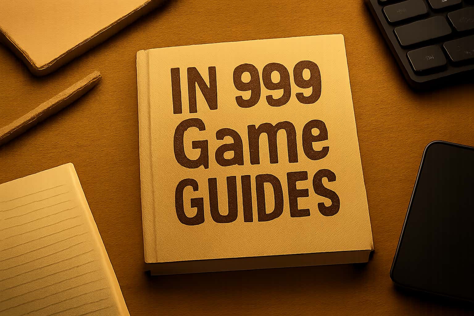 An informational scene showcasing IN 999 Game Guides with relevant details.