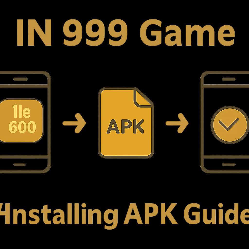 Diagram explaining the installation process of IN 999 Game APK.