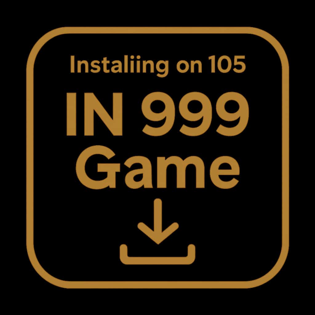 A badge representing the installation guide for IN 999 Game on iOS.