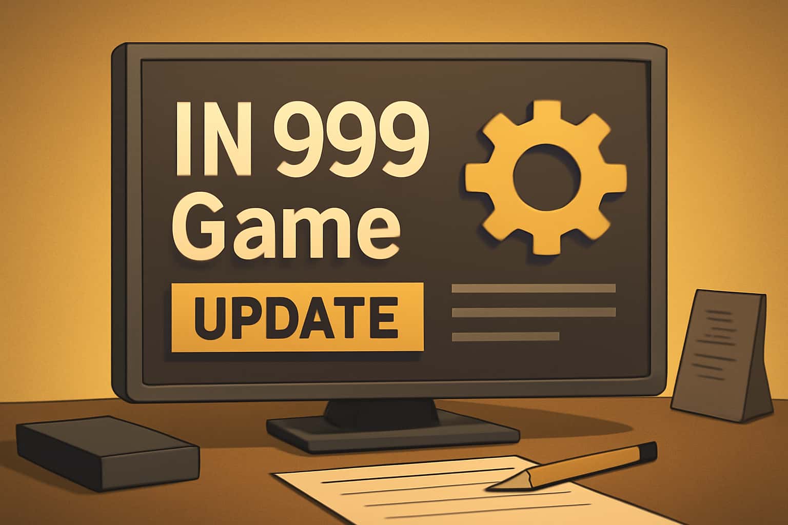 An informative graphic showcasing updates for IN 999 Game.