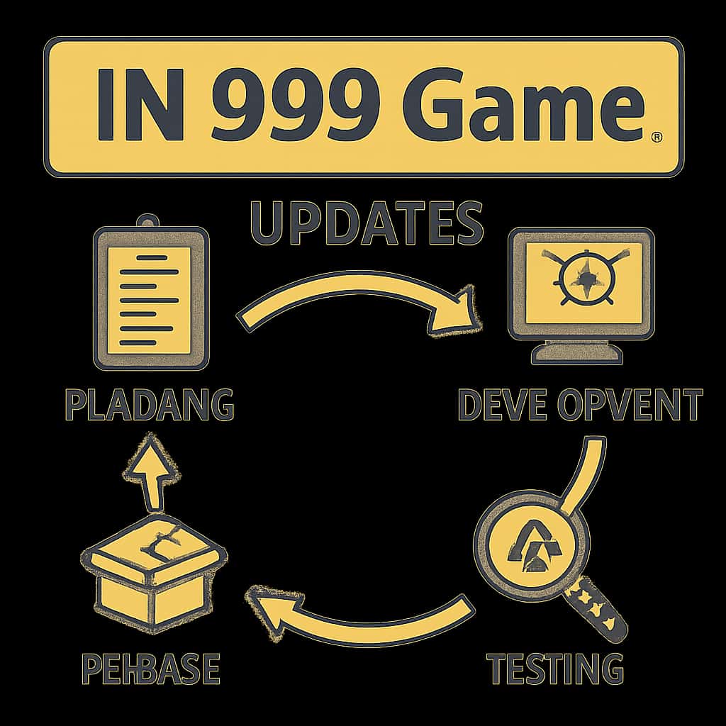 Illustration about the IN 999 Game update process.