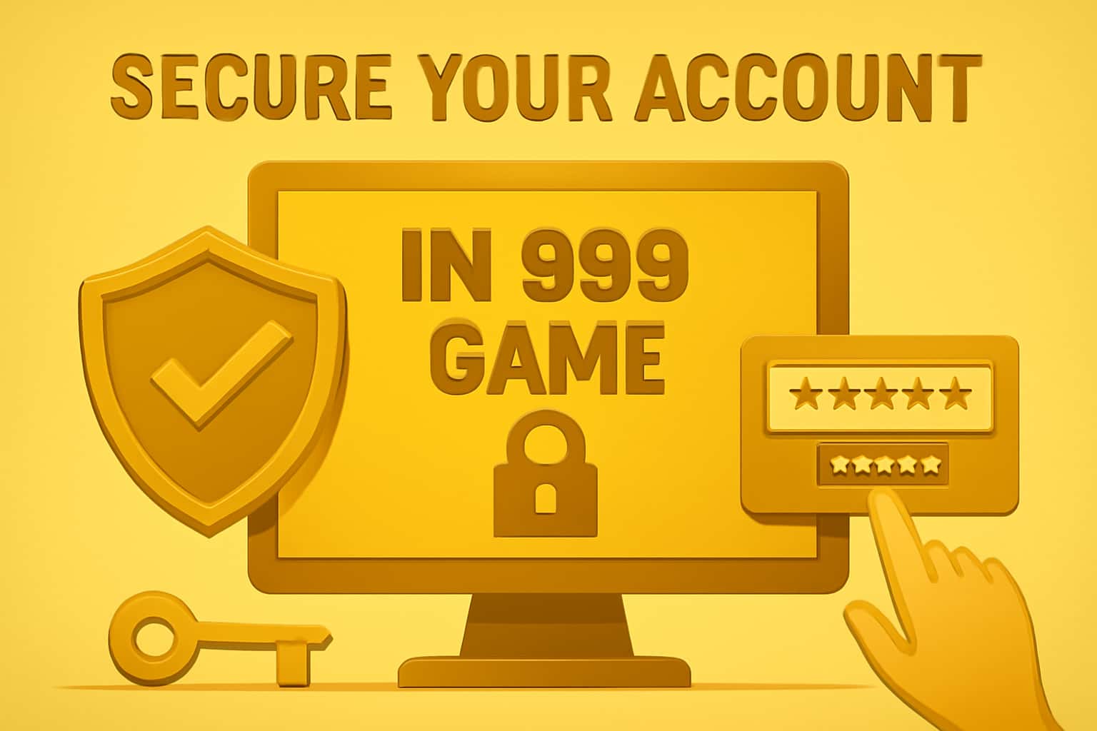 Informational scene about securing IN 999 Game account.