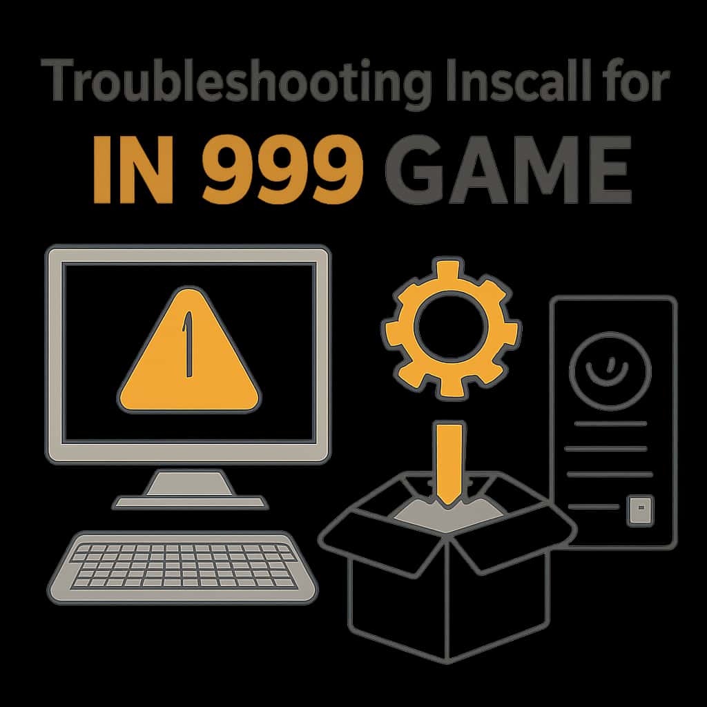 Illustration of installation steps for IN 999 Game.