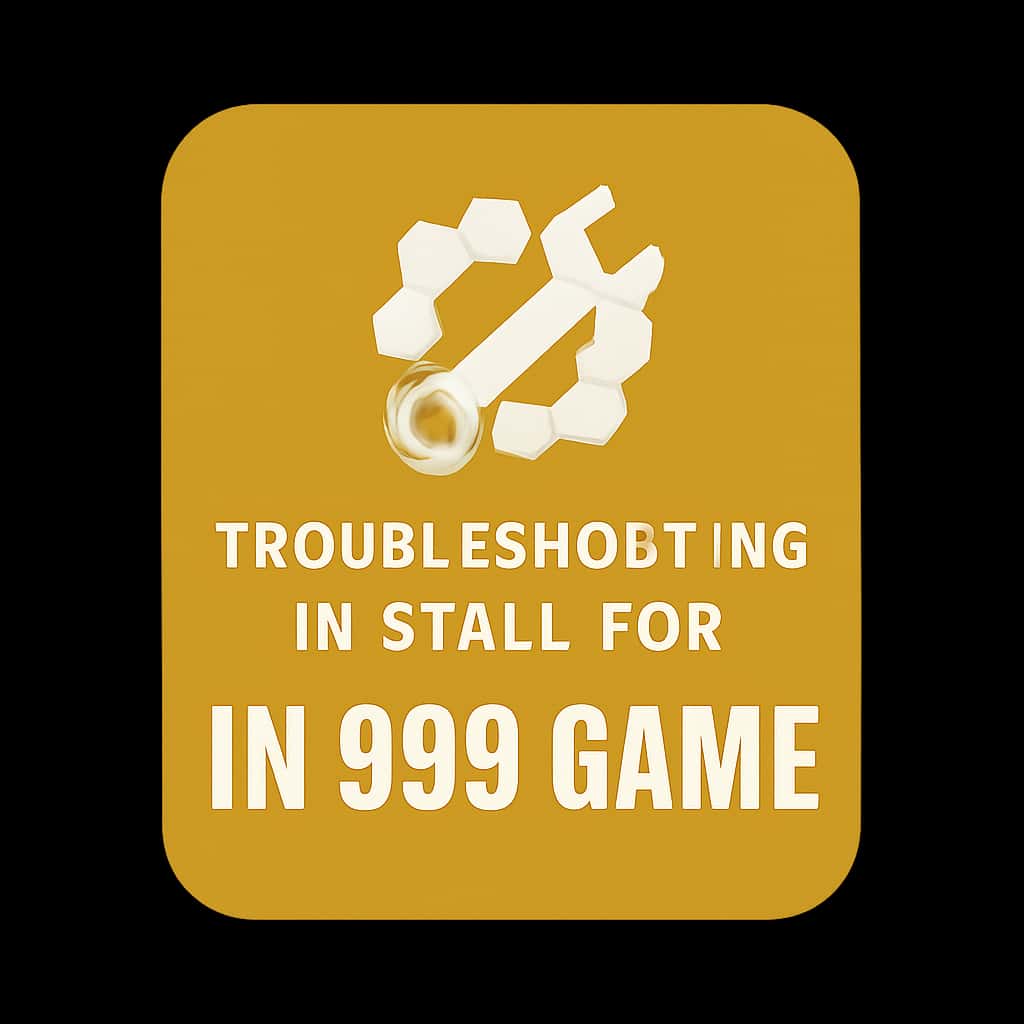 Icon representing troubleshooting installation for IN 999 Game.