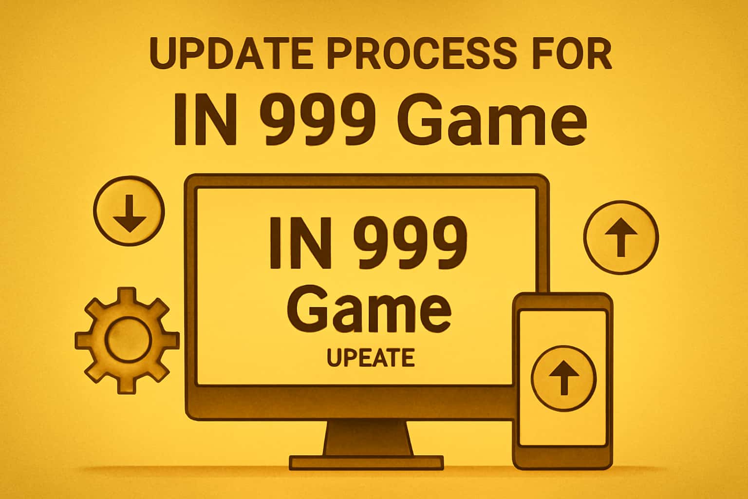 Informational scene depicting the update process for the IN 999 Game.
