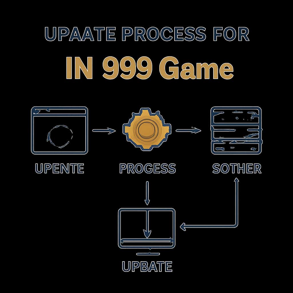Illustration detailing the update process steps for IN 999 Game.