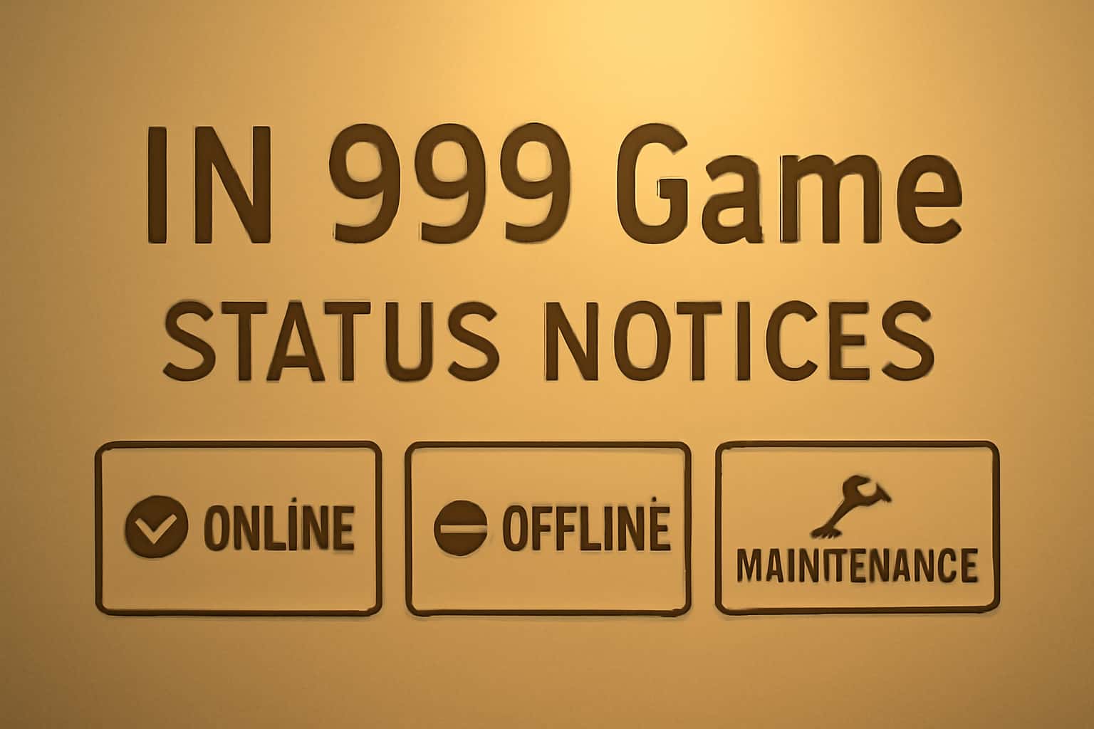 Informational image about IN 999 Game Status Notices.