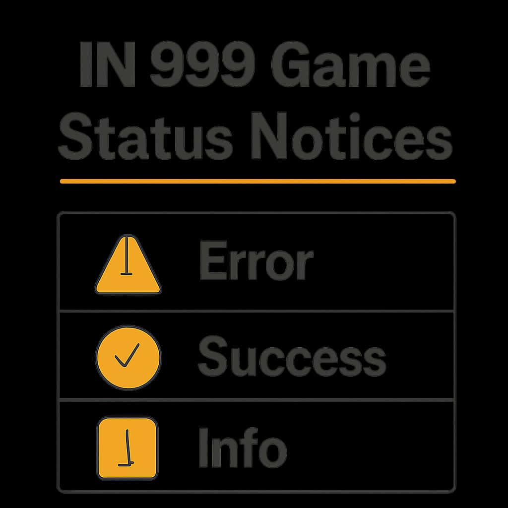 Illustration of IN 999 Game Status Notices.